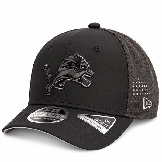 NFL Detroit Lions New Era Black Pearl Trucker 9SEVENTY Stretch-Snap Hat- Black