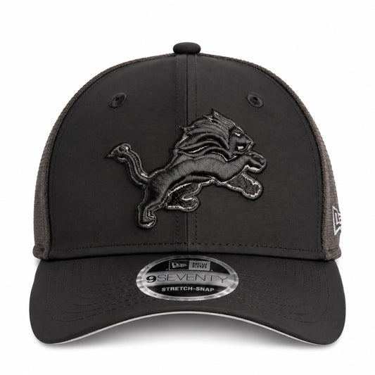 NFL Detroit Lions New Era Black Pearl Trucker 9SEVENTY Stretch-Snap Hat- Black