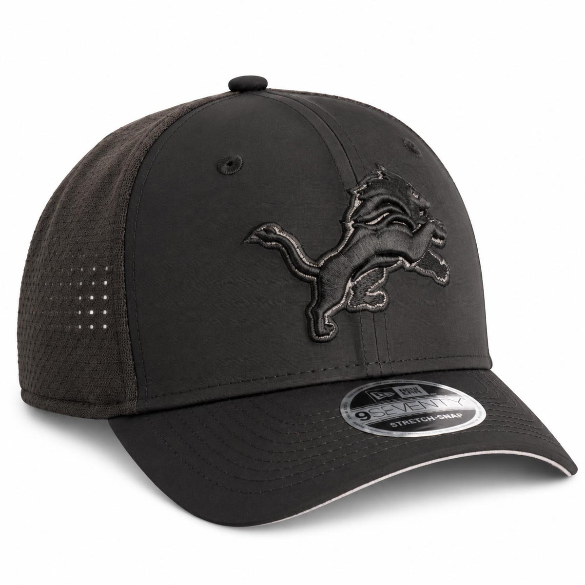 NFL Detroit Lions New Era Black Pearl Trucker 9SEVENTY Stretch-Snap Hat- Black