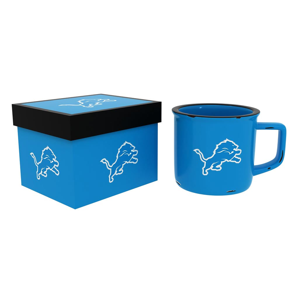NFL Detroit Lions Evergreen 14oz Ceramic Camp Cup - Blue