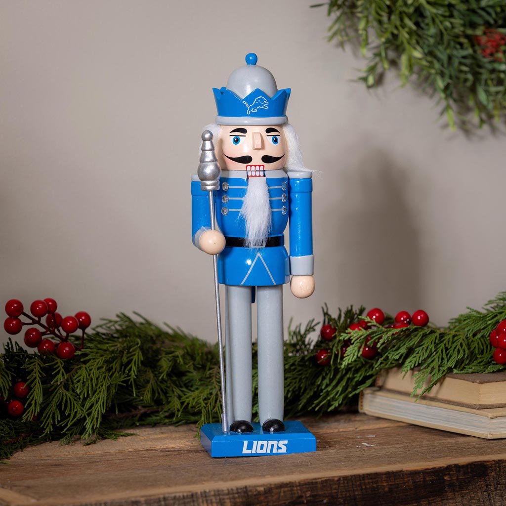 NFL Detroit Lions Evergreen 12" Nutcracker
