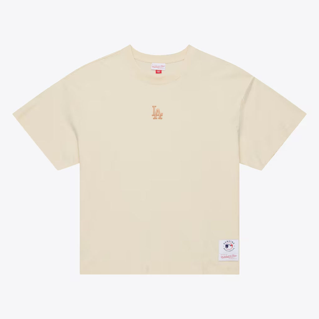 MLB Los Angeles Dodgers Mitchell & Ness Insignia Premium T-Shirt - Tan