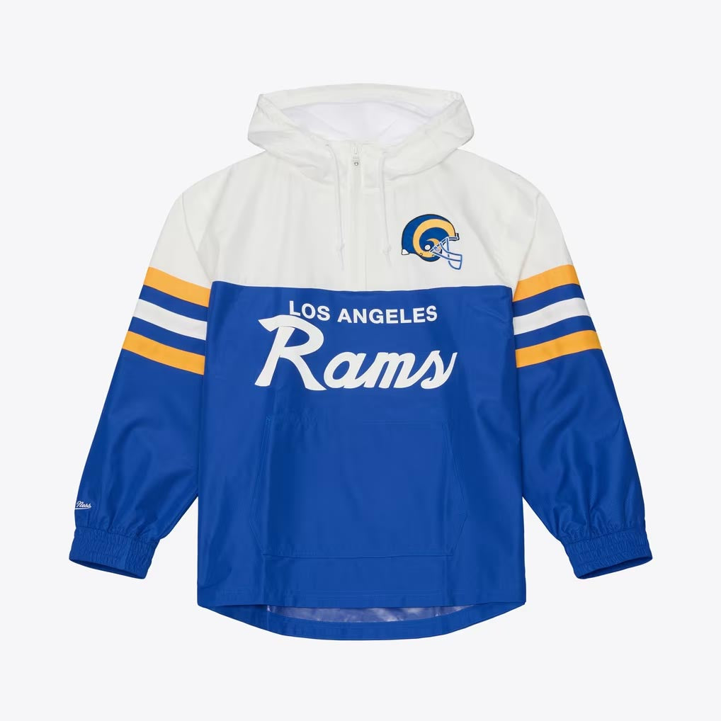 NFL Los Angeles Rams Mitchell & Ness Head Coach Lightweight Windbreaker Jacket- Blue
