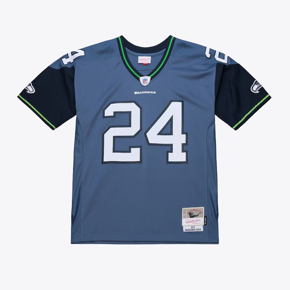 NFL Seattle Seahawks Marshawn Lynch Mitchell & Ness 2010 Legacy Jersey- Navy