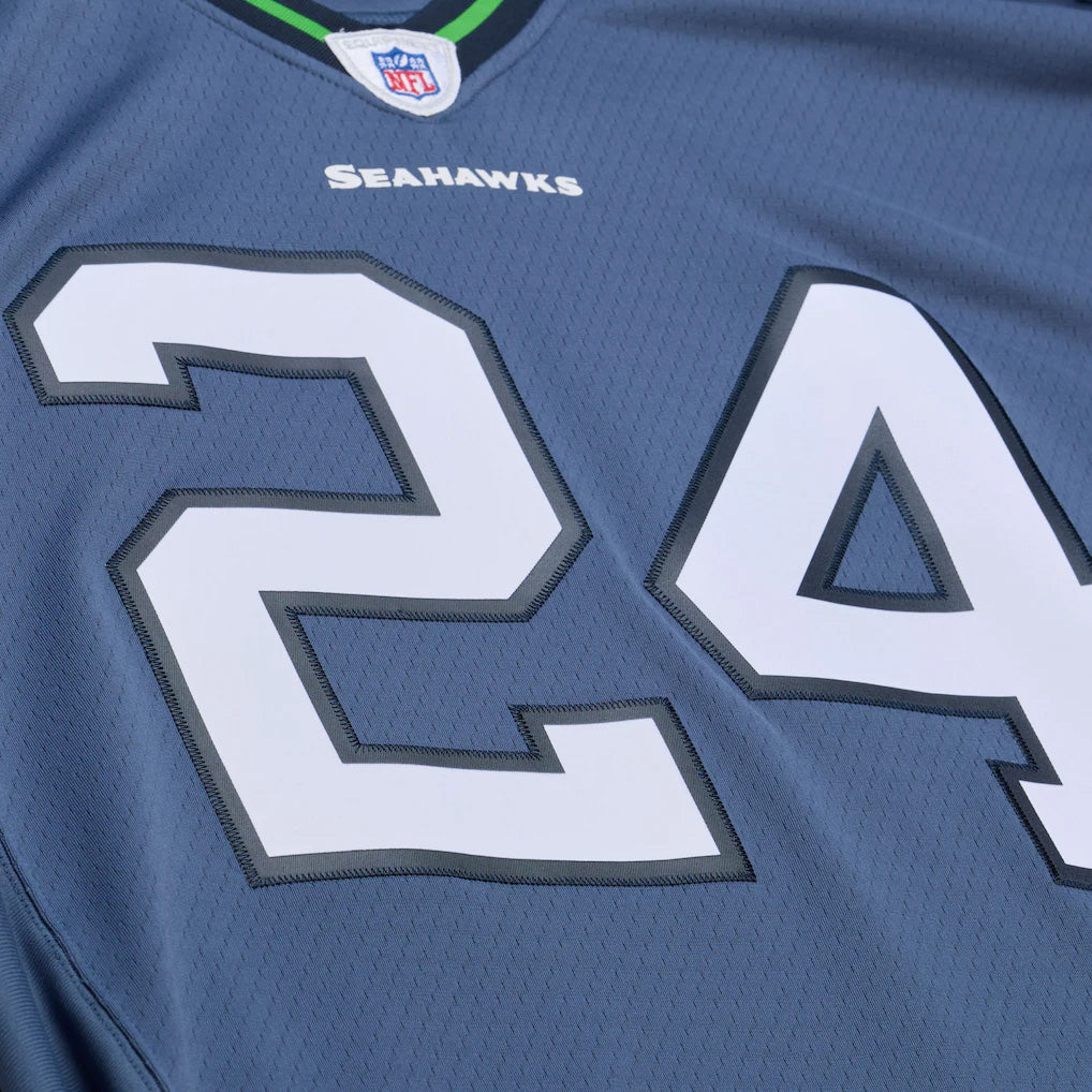 NFL Seattle Seahawks Marshawn Lynch Mitchell & Ness 2010 Legacy Jersey- Navy