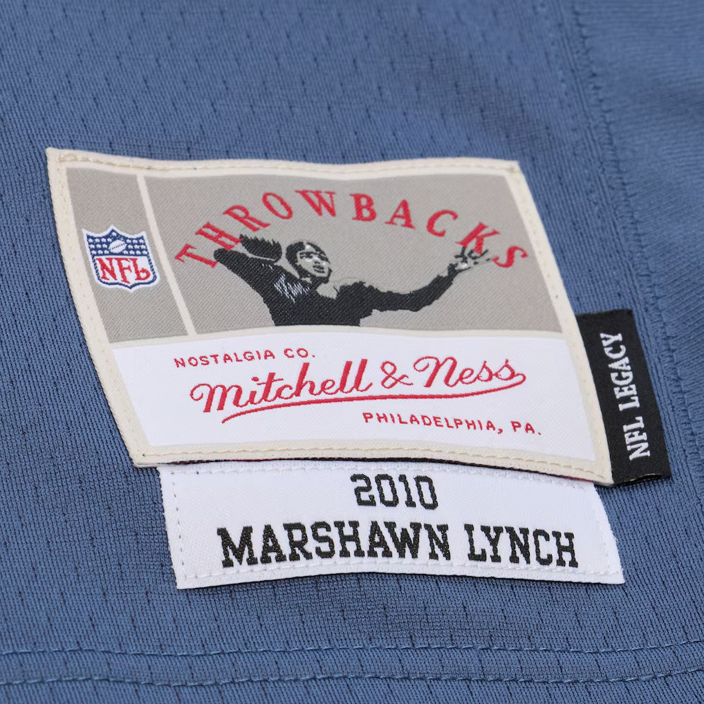 NFL Seattle Seahawks Marshawn Lynch Mitchell & Ness 2010 Legacy Jersey- Navy