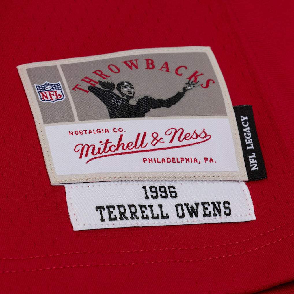 NFL San Francisco 49ers Terrell Owens Mitchell & Ness 1996 Legacy Jersey- Red