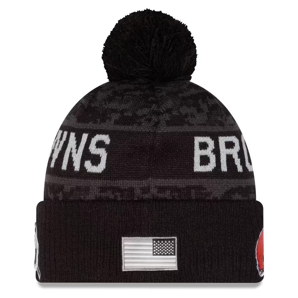 NFL Cleveland Browns New Era 2026 Salute to Service Knit- Black