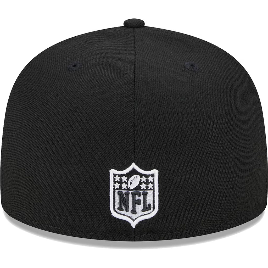 NFL Dallas Cowboys New Era Side Patch Black & White 59FIFTY Fitted Hat - Black