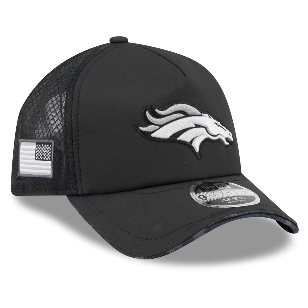NFL Denver Broncos New Era 2026 Salute to Service Apex 9FORTY Snapback Hat- Black