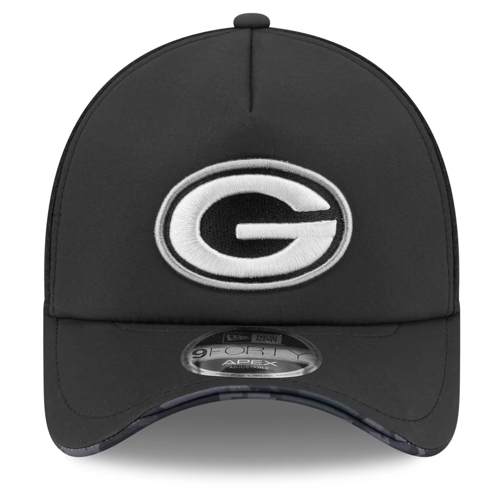 NFL Green Bay Packers New Era 2026 Salute to Service Apex 9FORTY Snapback Hat- Black