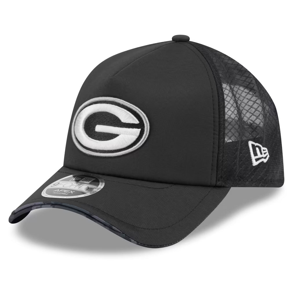 NFL Green Bay Packers New Era 2026 Salute to Service Apex 9FORTY Snapback Hat- Black