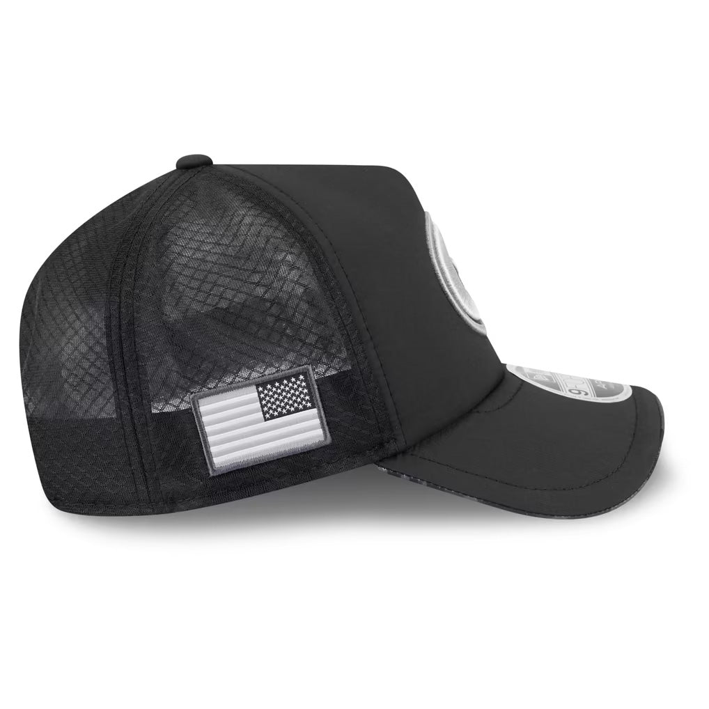 NFL Green Bay Packers New Era 2026 Salute to Service Apex 9FORTY Snapback Hat- Black