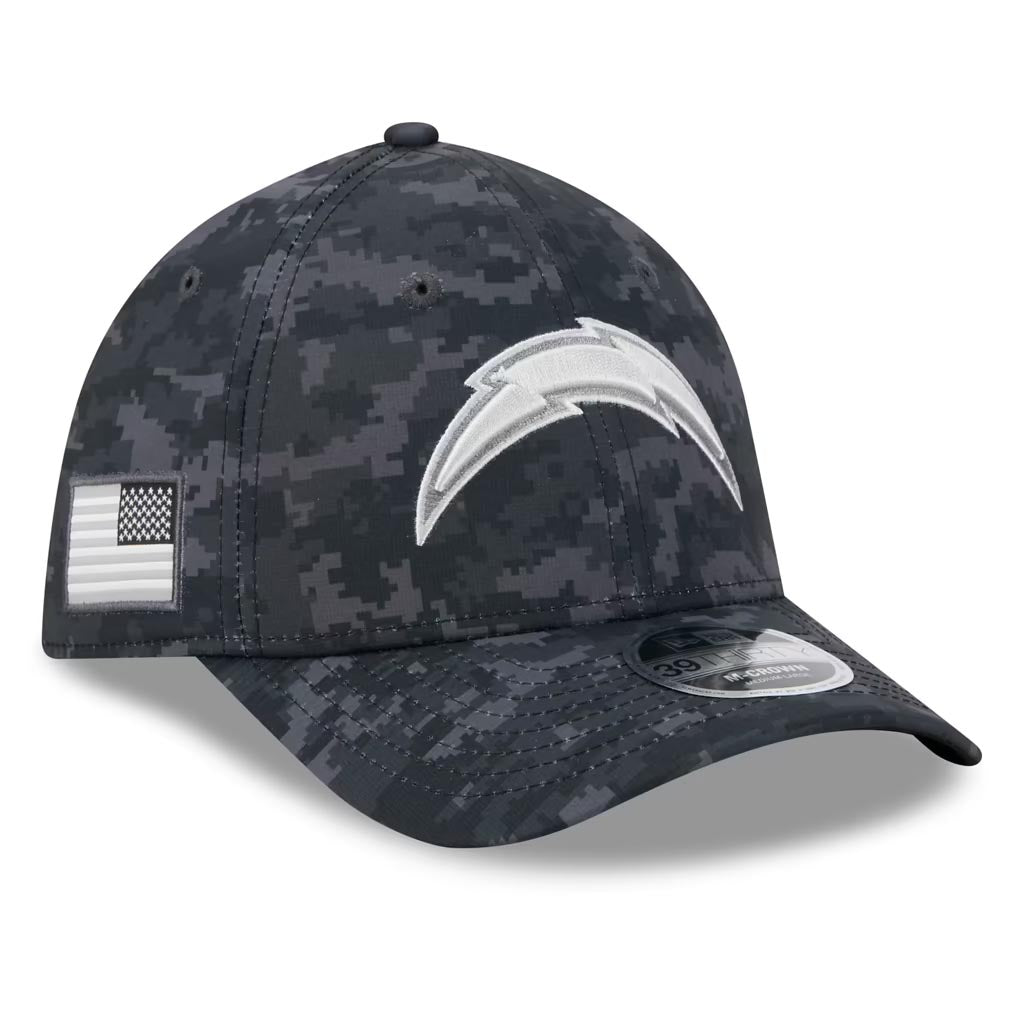 NFL Los Angeles Chargers New Era 2026 Salute to Service 39THIRTY Flex Fit Hat- Black