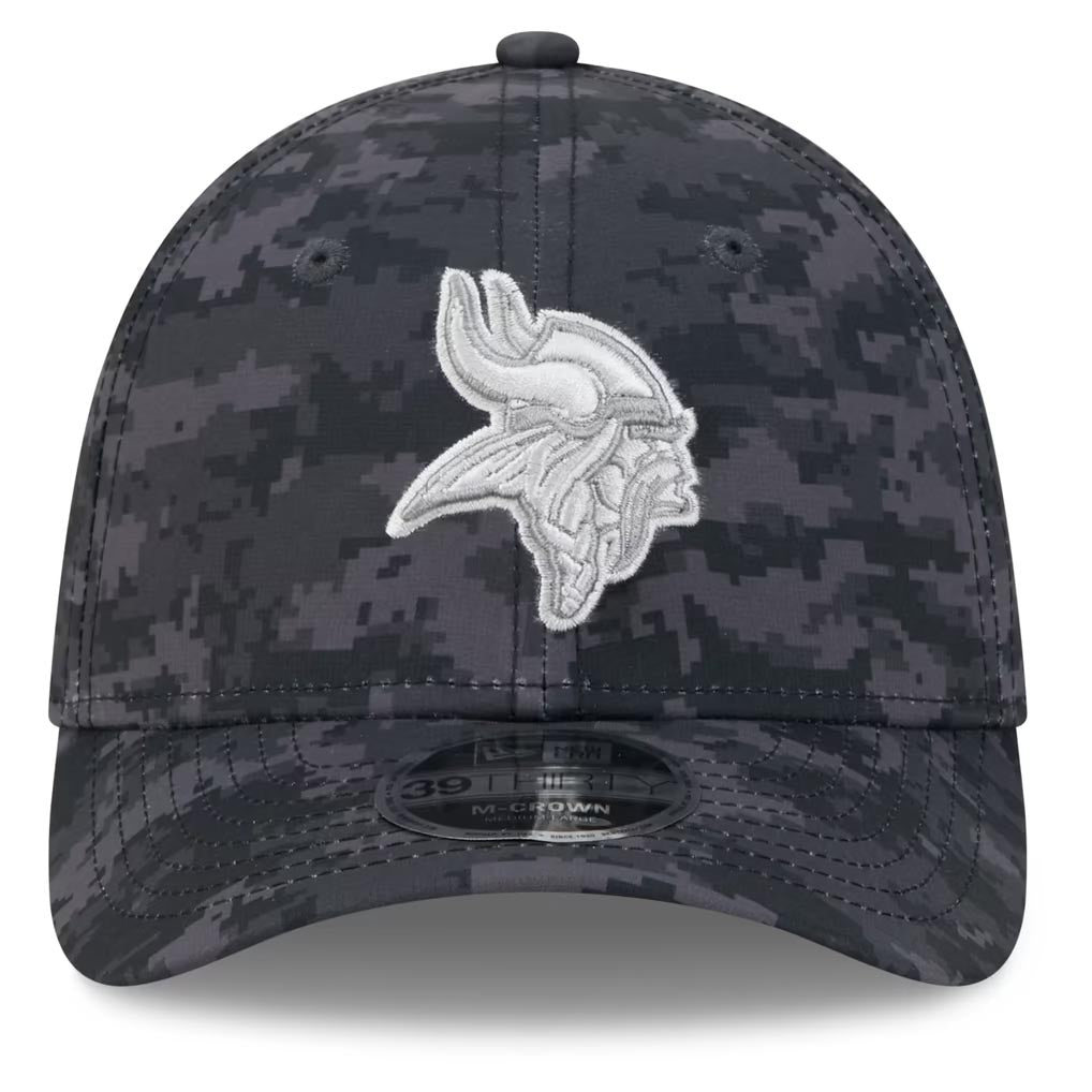 NFL Minnesota Vikings New Era 2026 Salute to Service 39THIRTY Flex Fit Hat- Black