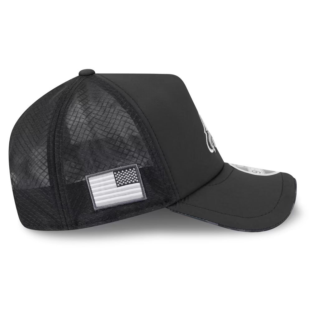 NFL Philadelphia Eagles New Era 2026 Salute to Service Apex 9FORTY Snapback Hat- Black