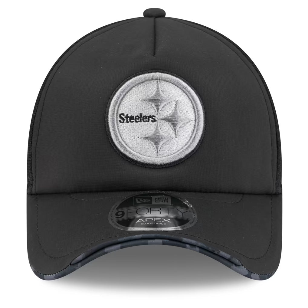 NFL Pittsburgh Steelers New Era 2026 Salute to Service Apex 9FORTY Snapback Hat- Black