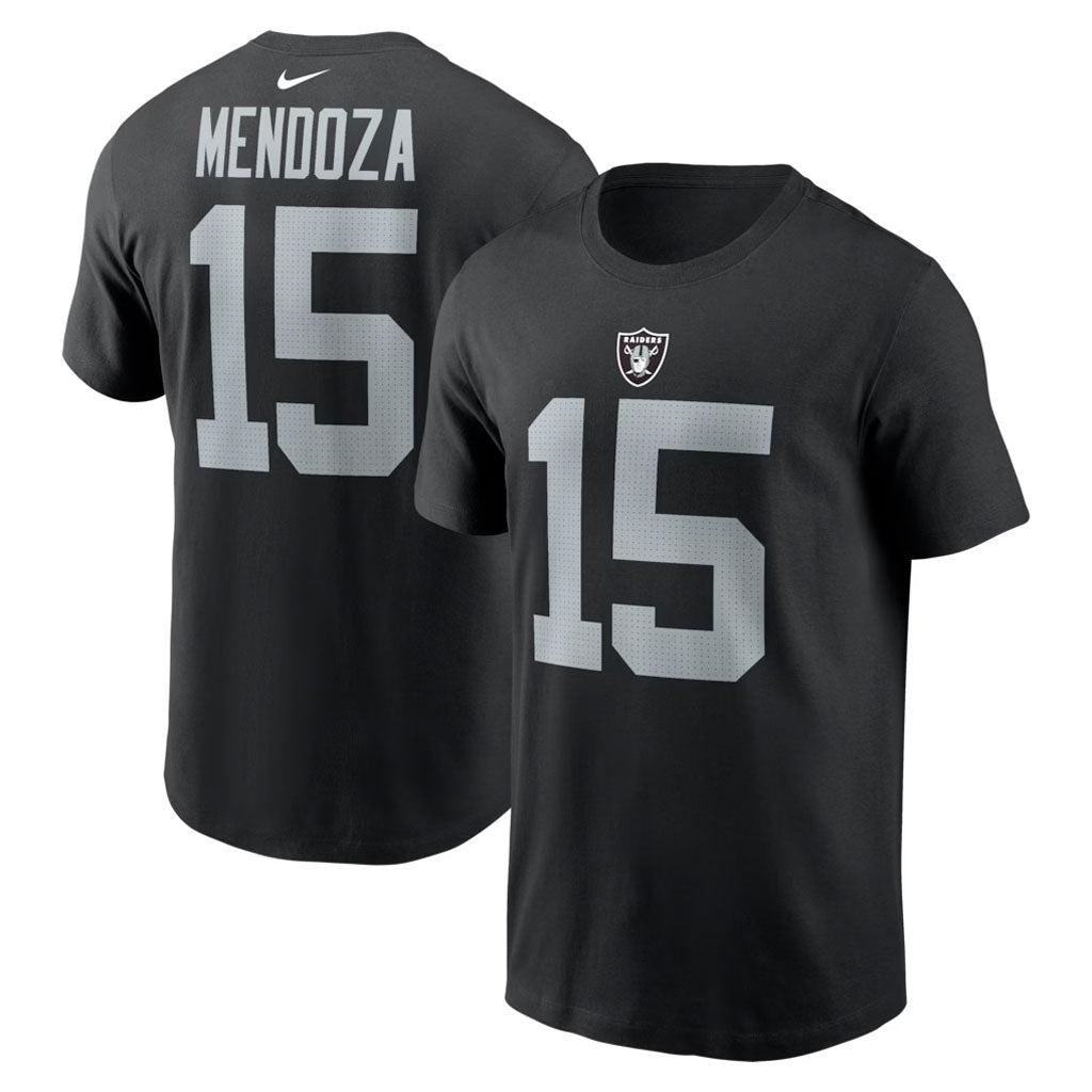 NFL Las Vegas Raiders Fernando Mendoza Nike Home Name & Number T-Shirt - Black