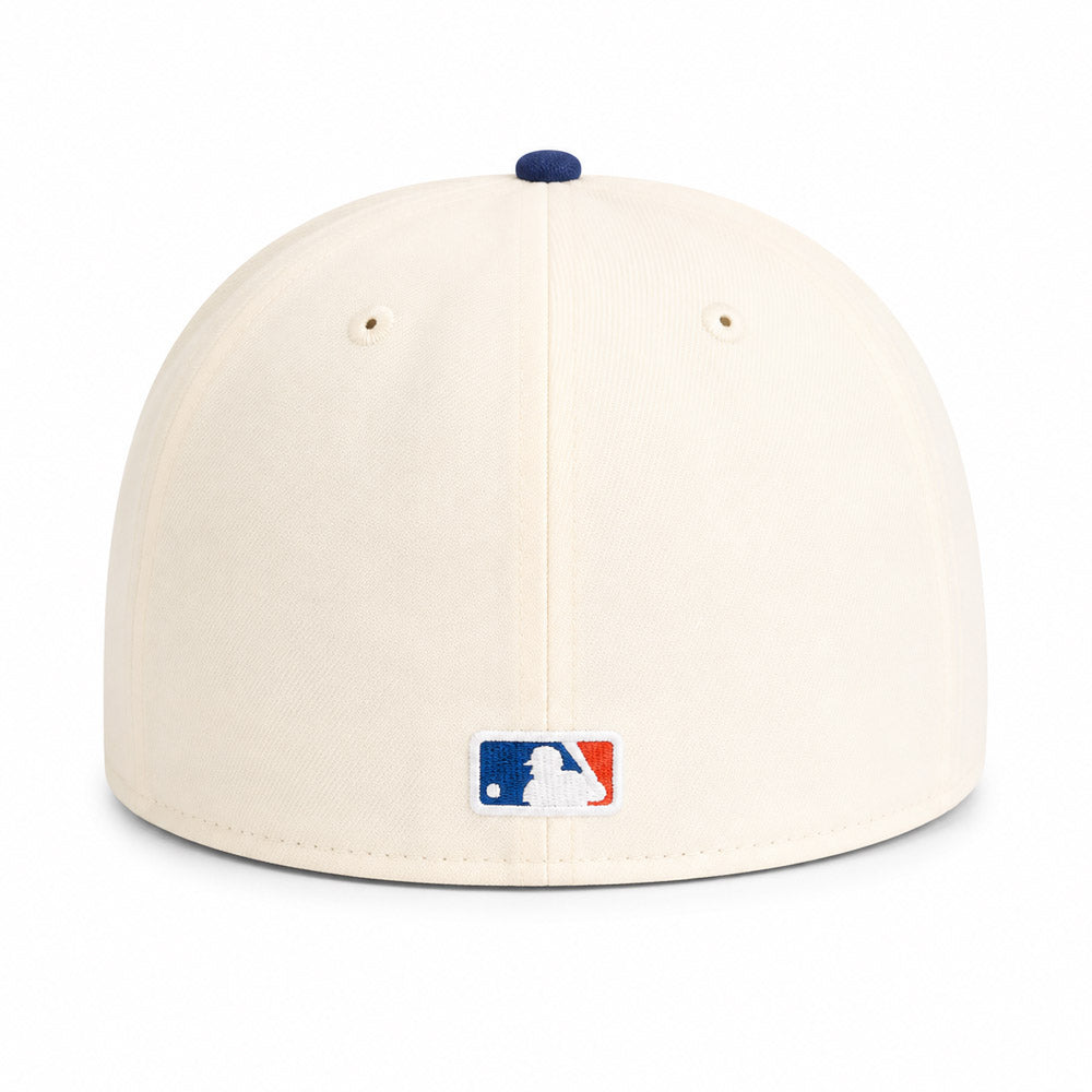 MLB New York Mets New Era Two-Tone Summer Flower 59FIFTY Fitted Hat - Cream