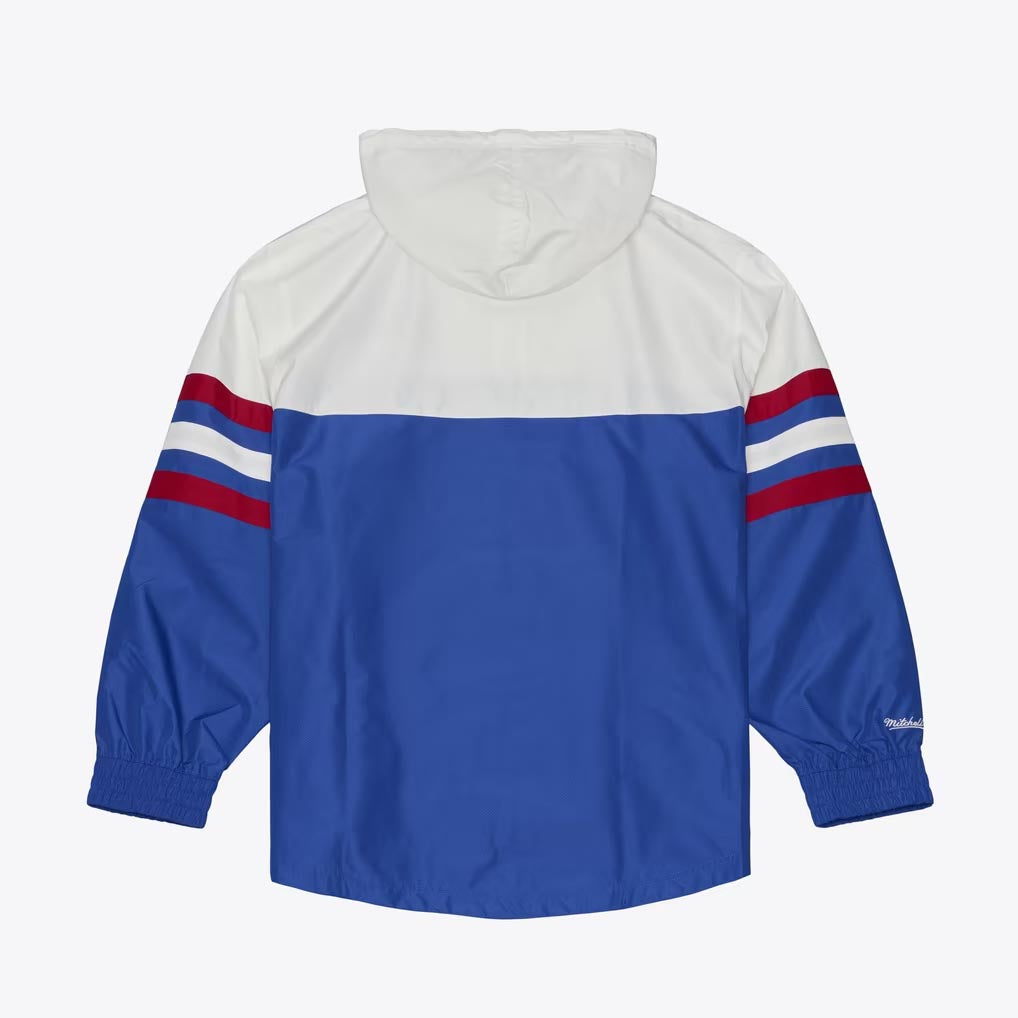 NFL New England Patriots Mitchell & Ness Head Coach Lightweight Windbreaker Jacket- Blue