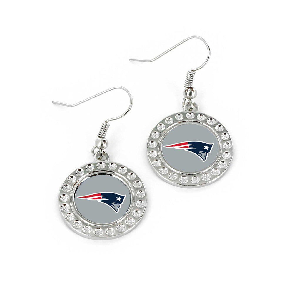 NFL New England Patriots Aminco Dimple Dangle Earrings