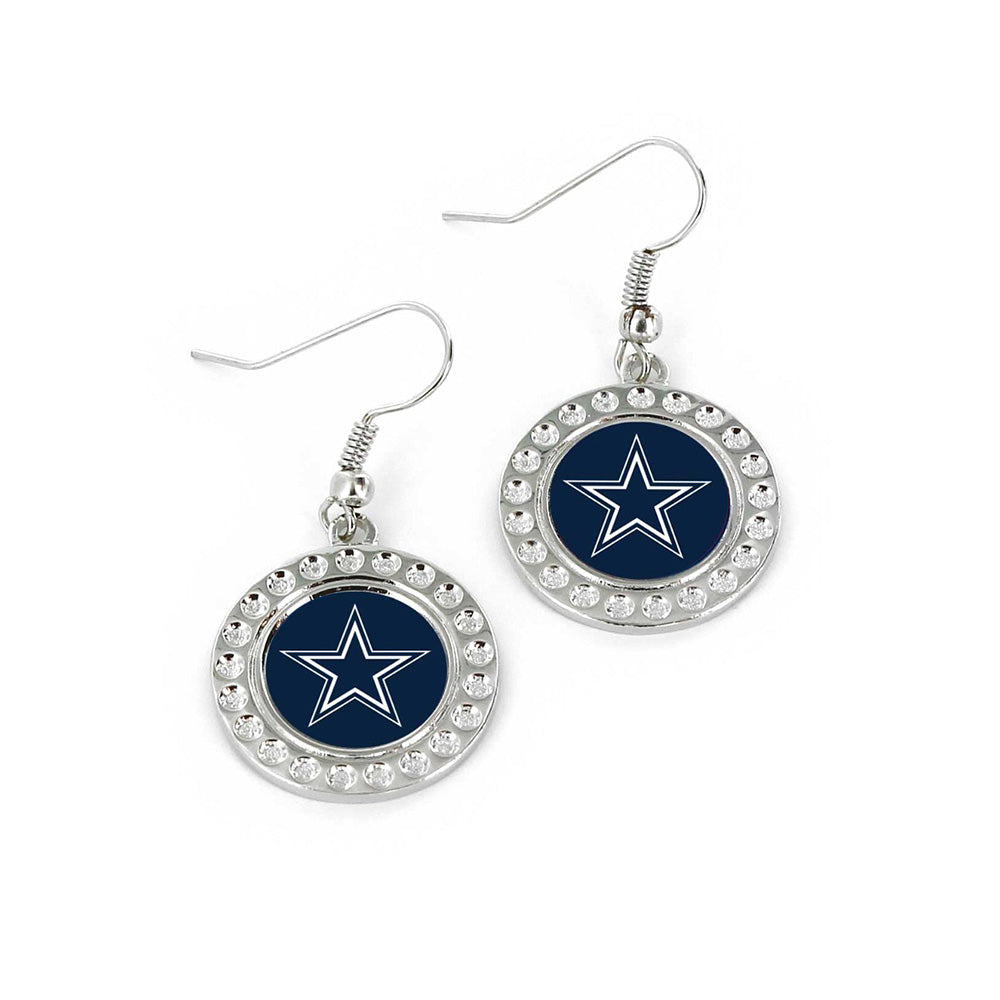 NFL Dallas Cowboys Aminco Dimple Dangle Earrings