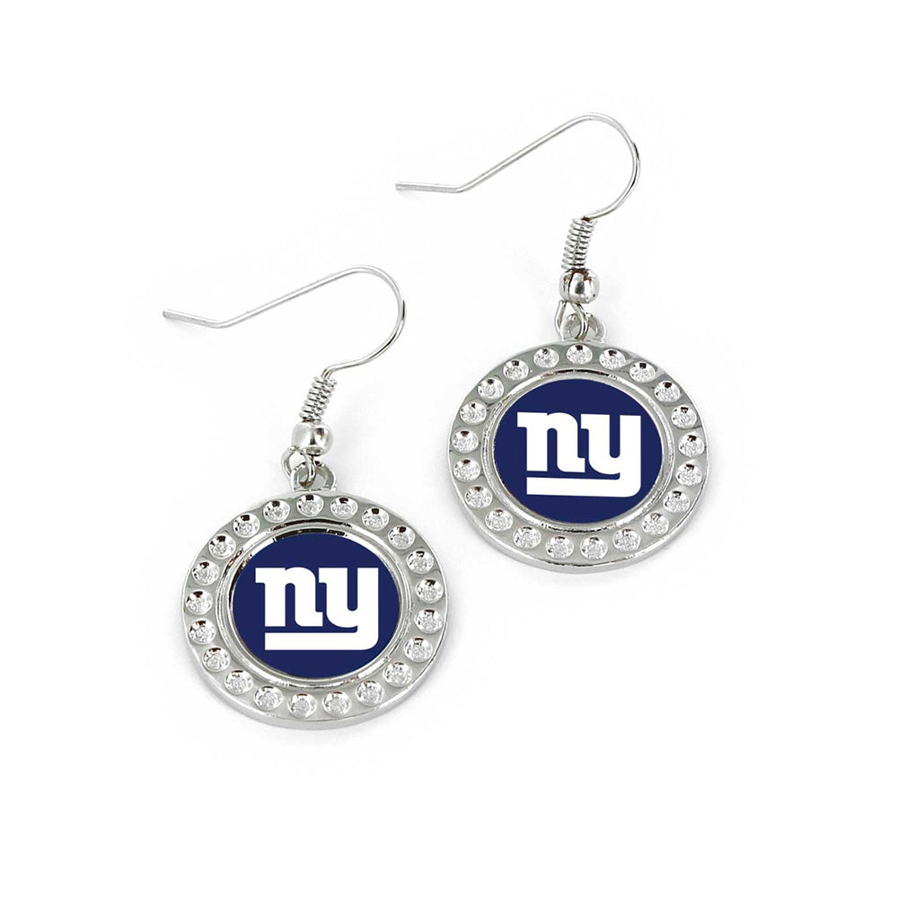 NFL New York Giants Aminco Dimple Dangle Earrings
