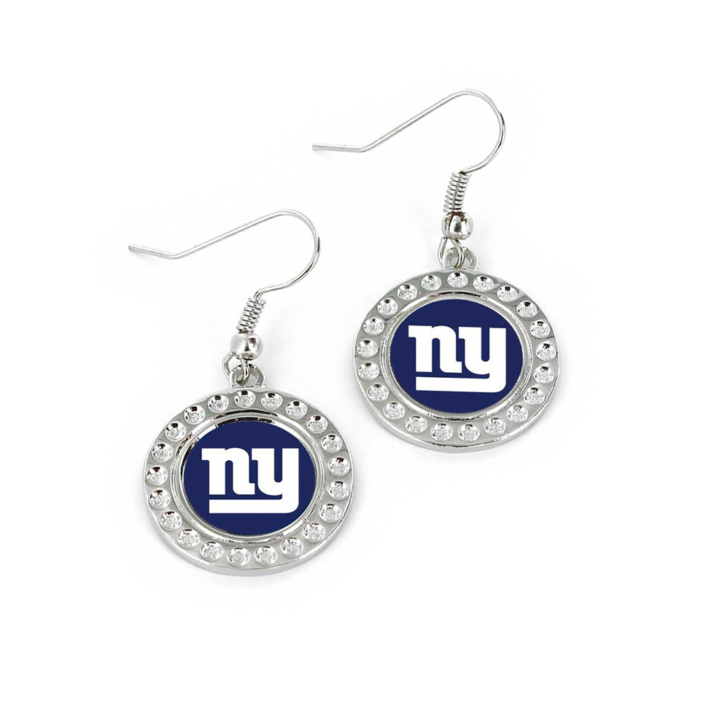 NFL New York Giants Aminco Dimple Dangle Earrings