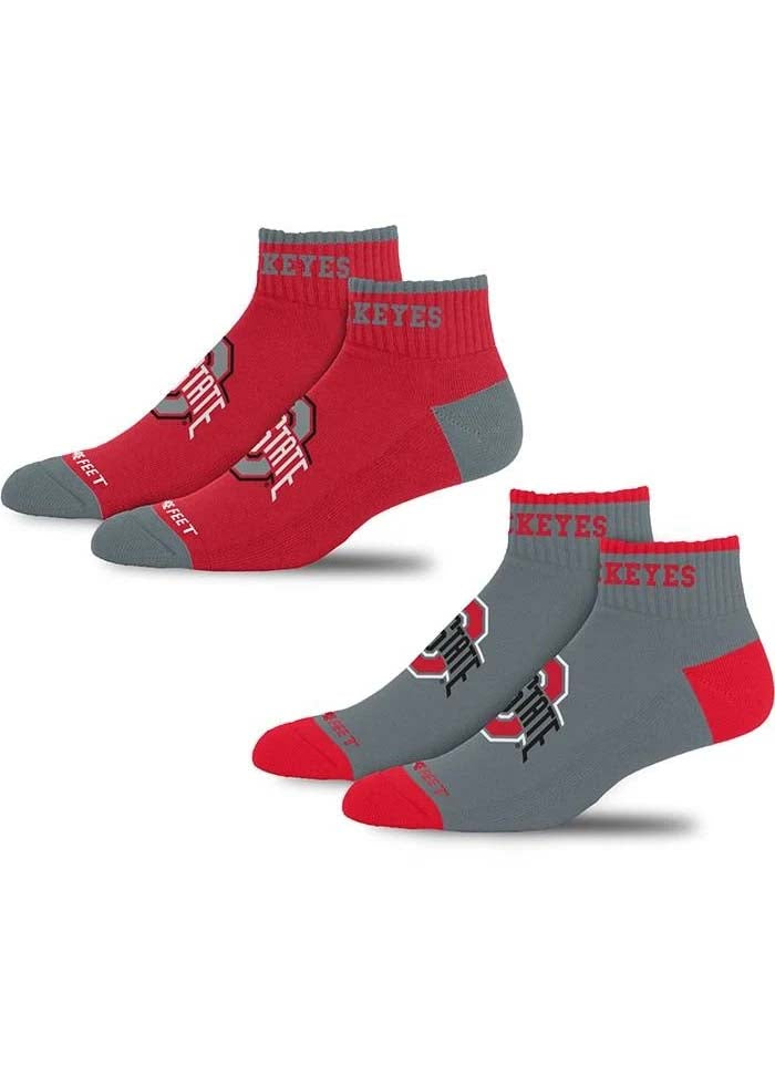 NCAA Ohio State Buckeyes For Bare Feet Front & Center 2-Pack Sock
