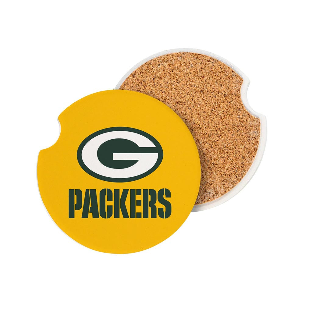 NFL Green Bay Packers Evergreen 2-Pack Car Coasters