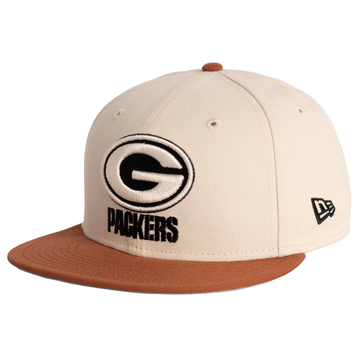 NFL Green Bay Packers New Era Fieldstone 9FIFTY Snapback Hat- Light Cream