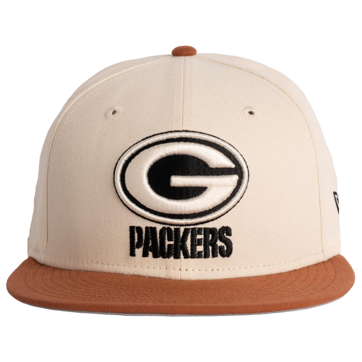 NFL Green Bay Packers New Era Fieldstone 9FIFTY Snapback Hat- Light Cream