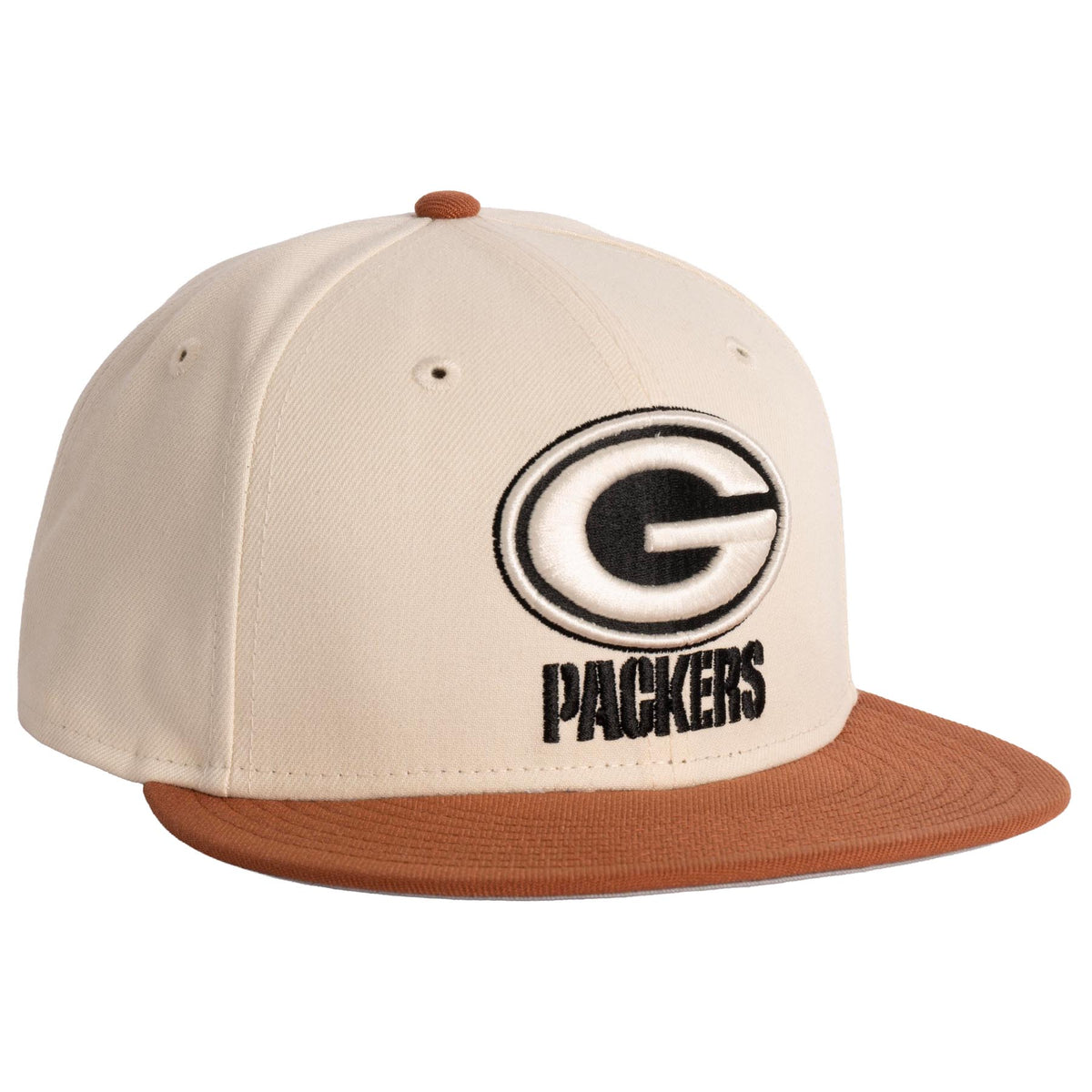 NFL Green Bay Packers New Era Fieldstone 9FIFTY Snapback Hat- Light Cream