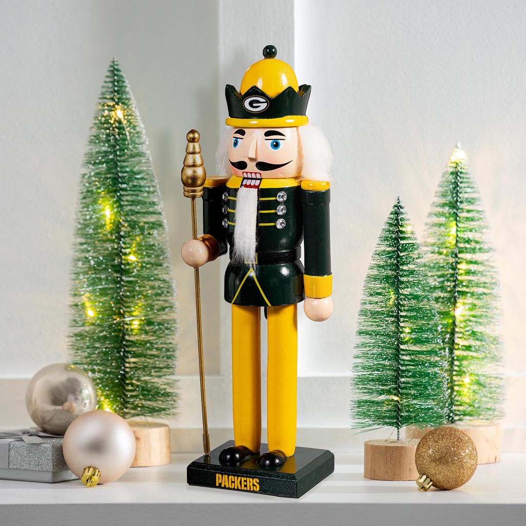 NFL Green Bay Packers Evergreen 12" Nutcracker