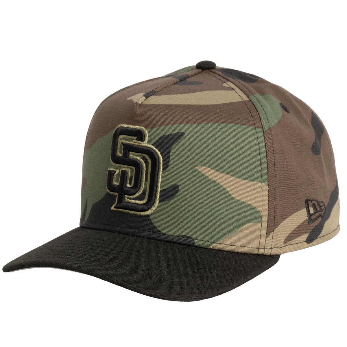 MLB San Diego Padres New Era Woodland Ops 9FIFTY A-Frame Snapback Hat- Camo