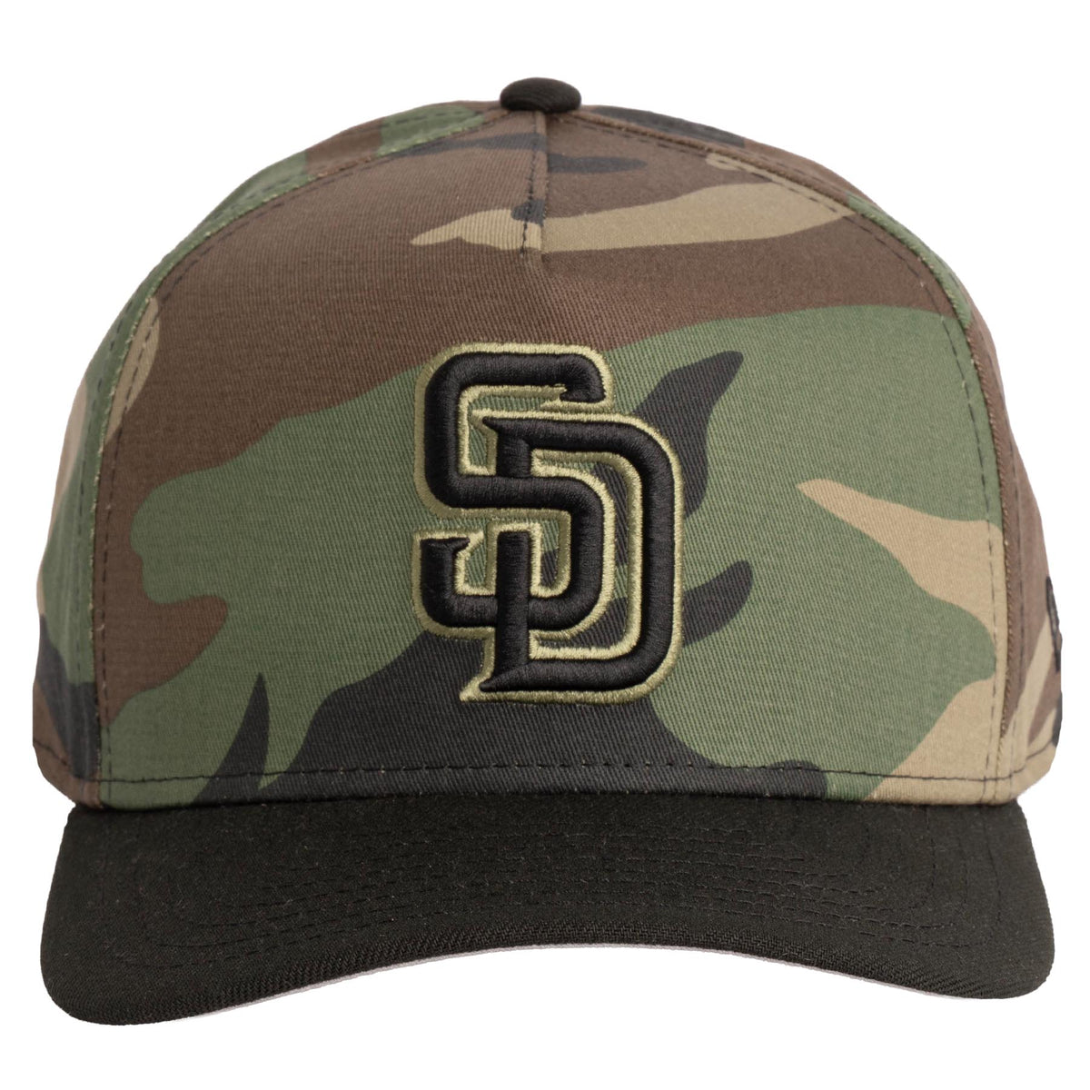 MLB San Diego Padres New Era Woodland Ops 9FIFTY A-Frame Snapback Hat- Camo