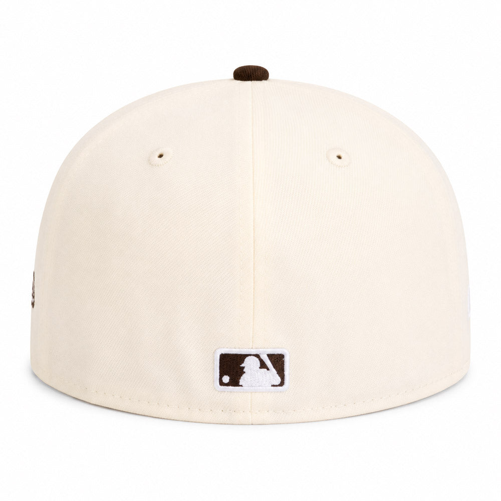 MLB San Diego Padres New Era Two-Tone Summer Flower 59FIFTY Fitted Hat - Cream