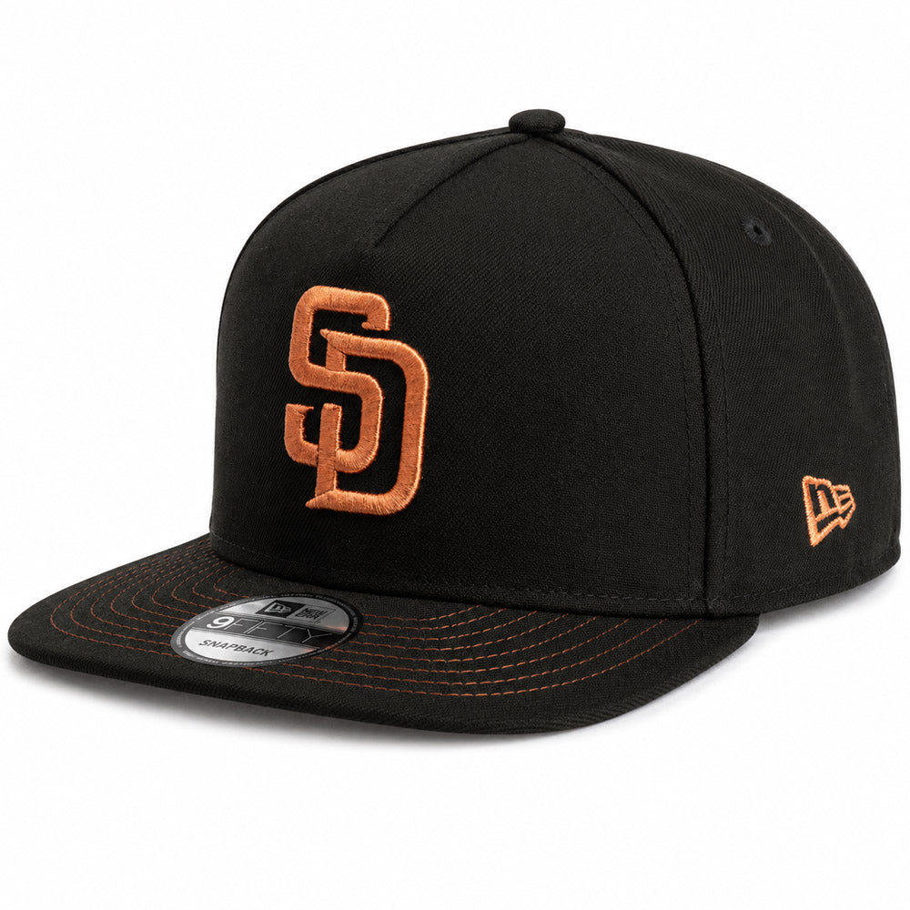 MLB San Diego Padres New Era Copper Mine 9FIFTY A-Frame Snapback Hat - Black