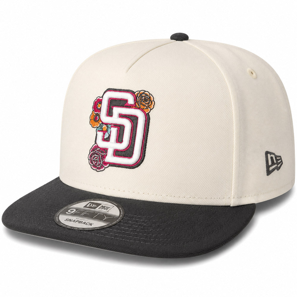 MLB San Diego Padres New Era Gridiron Chrome 9FIFTY A-Frame- Cream
