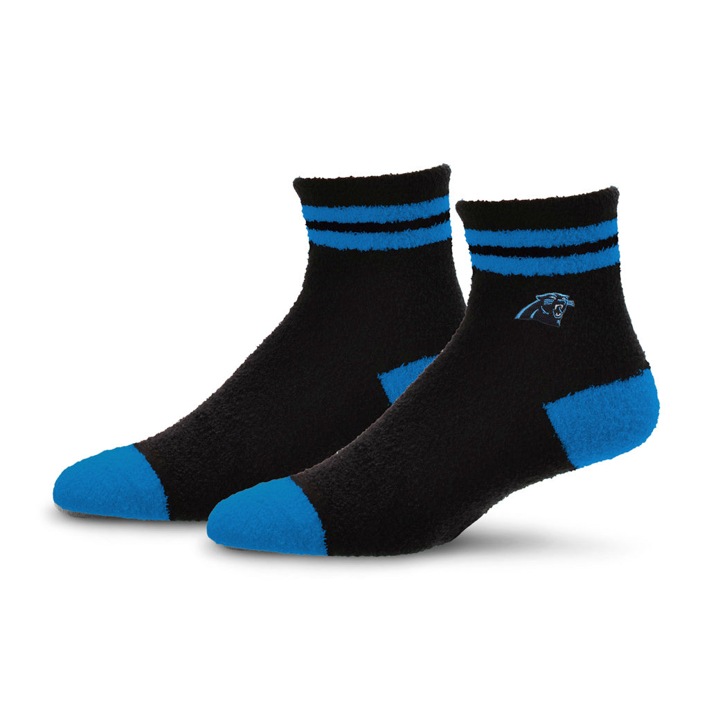 NFL Carolina Panthers For Bare Feet Stripe Cozy Socks - Black