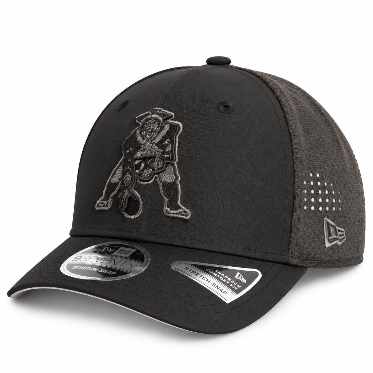 NFL New England Patriots New Era Black Pearl Trucker 9SEVENTY Stretch-Snap Hat- Black