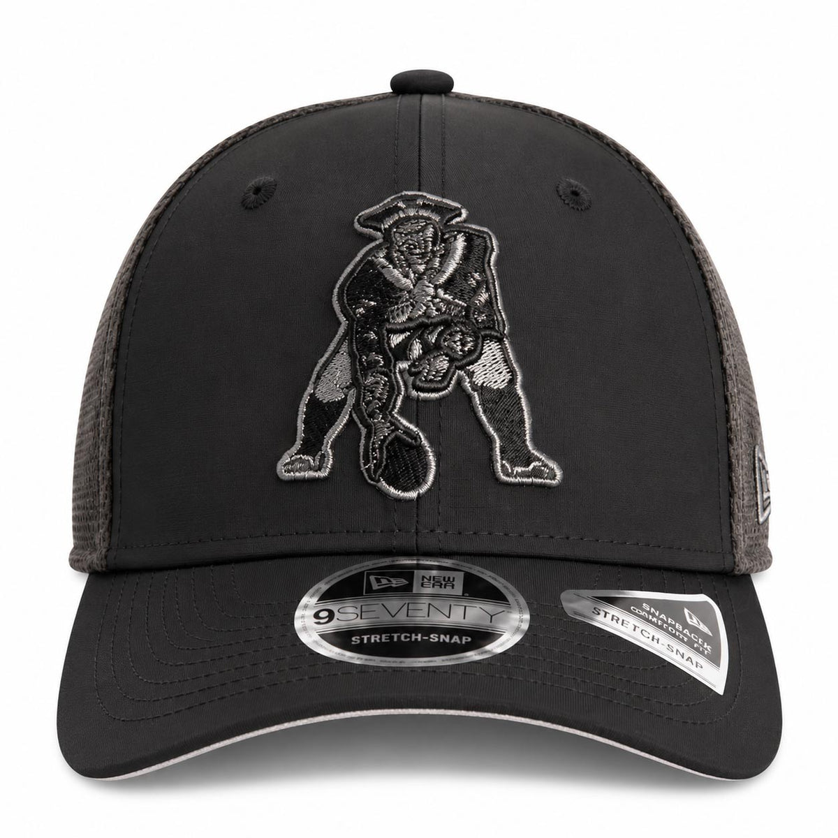 NFL New England Patriots New Era Black Pearl Trucker 9SEVENTY Stretch-Snap Hat- Black