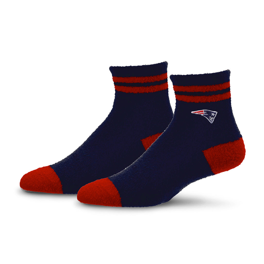 NFL New England Patriots For Bare Feet Stripe Cozy Socks - Navy
