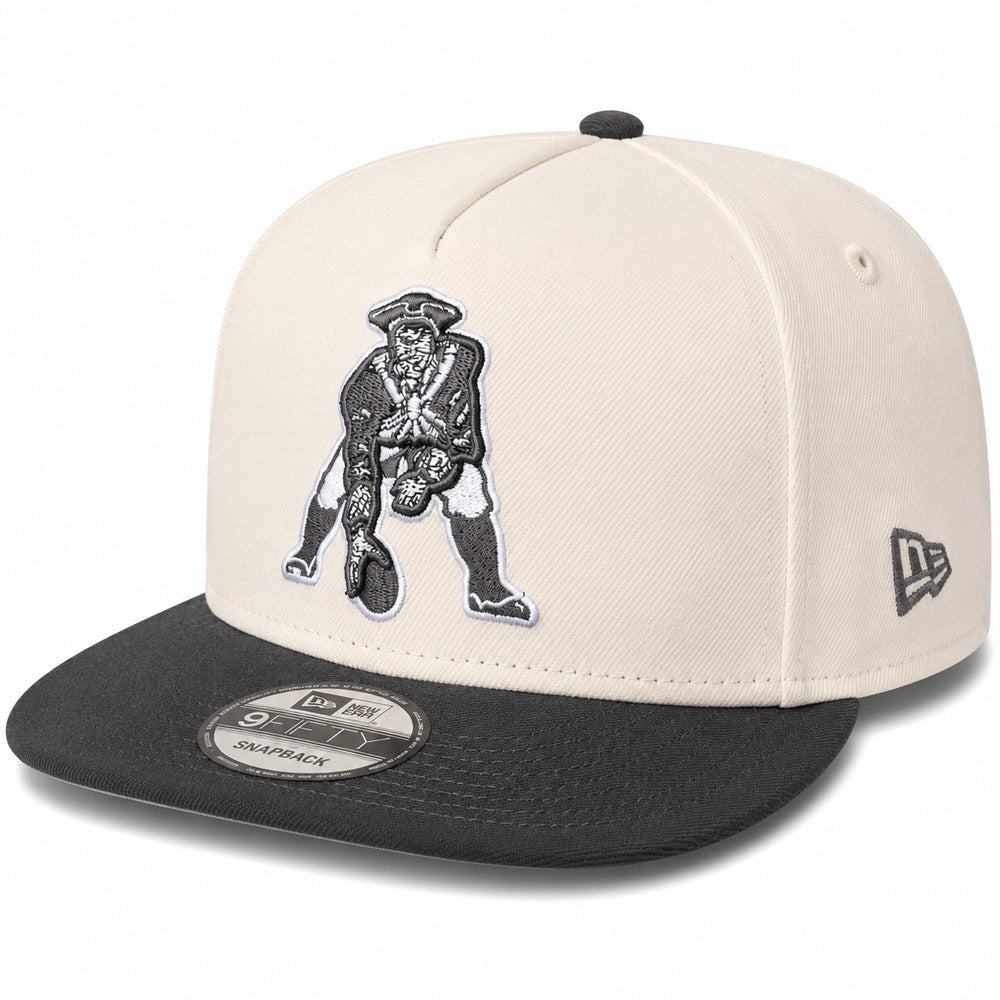 NFL New England Patriots New Era Gridiron Chrome 9FIFTY A-Frame- Cream