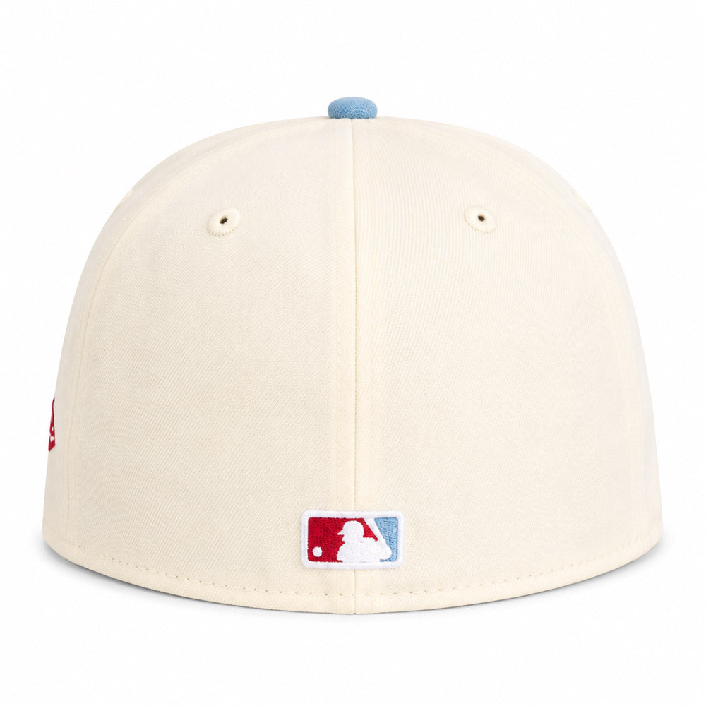 MLB Philadelphia Phillies New Era Two-Tone Summer Flower 59FIFTY Fitted Hat - Cream
