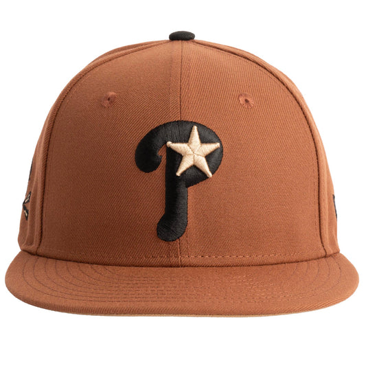 MLB Philadelphia Phillies New Era Jolly Roger 59FIFTY Fitted Hat- Brown
