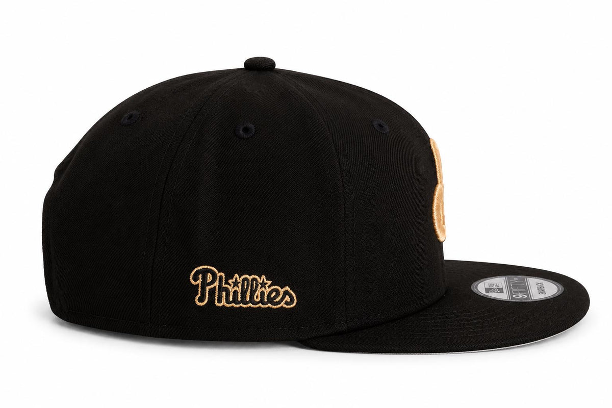 MLB Philadelphia Phillies New Era Gold Digger 9FIFTY Snapback Hat- Black