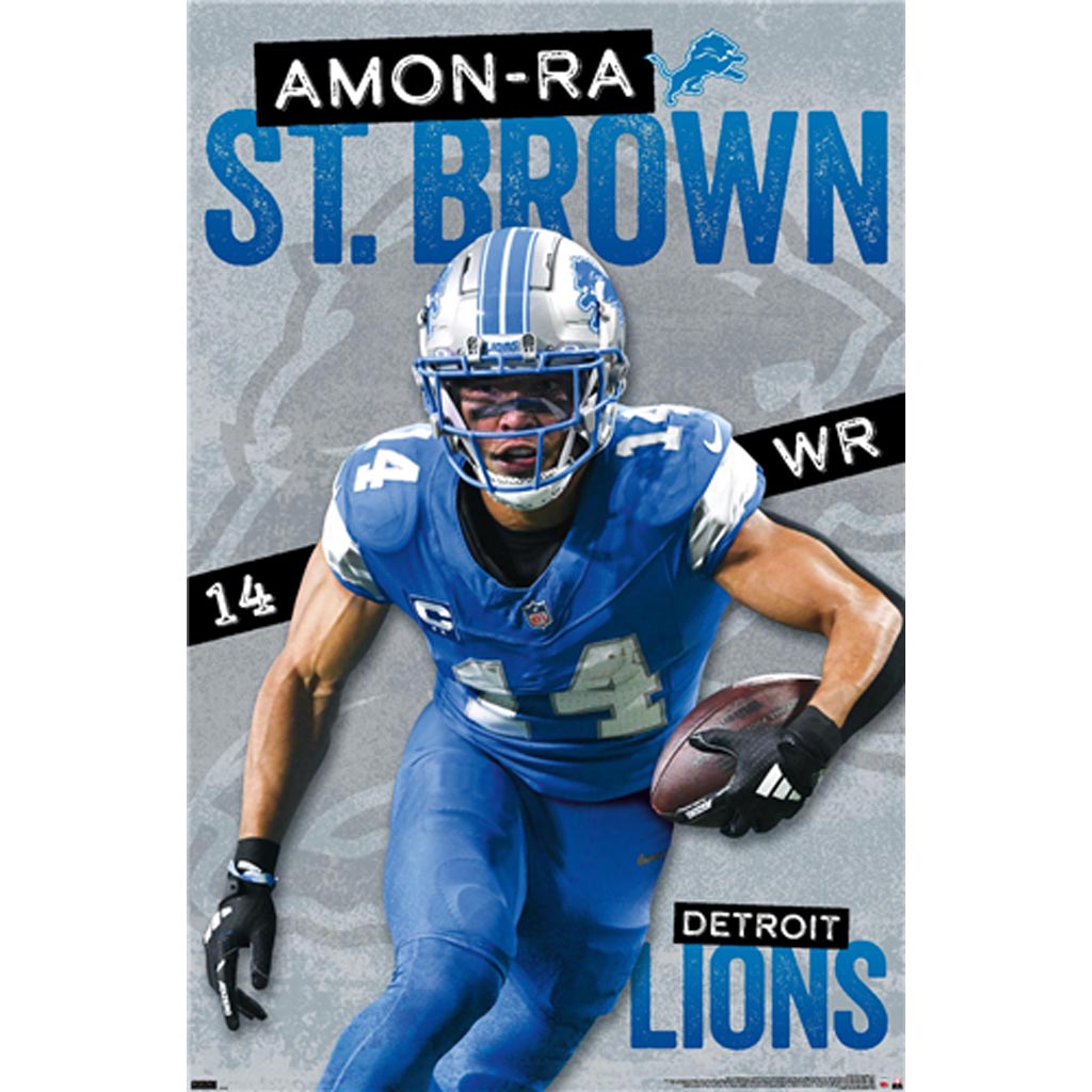 NFL Detroit Lions Amon-Ra St. Brown Trends International Yac Poster