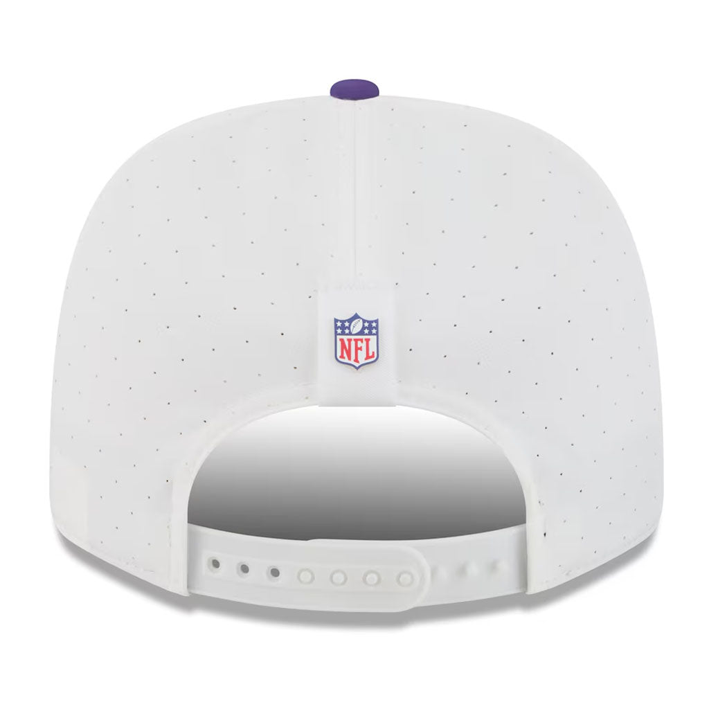 NFL Minnesota Vikings New Era 2025 Training 9SEVENTY Stretch Snap Hat - White