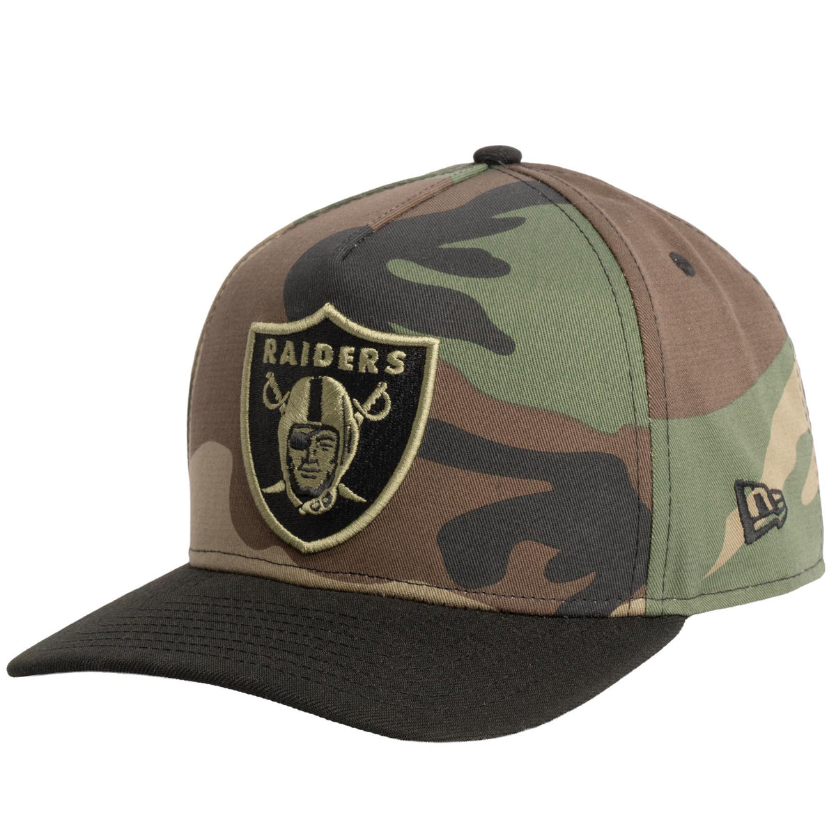 NFL Las Vegas Raiders New Era Woodland Ops 9FIFTY A-Frame Snapback Hat- Camo